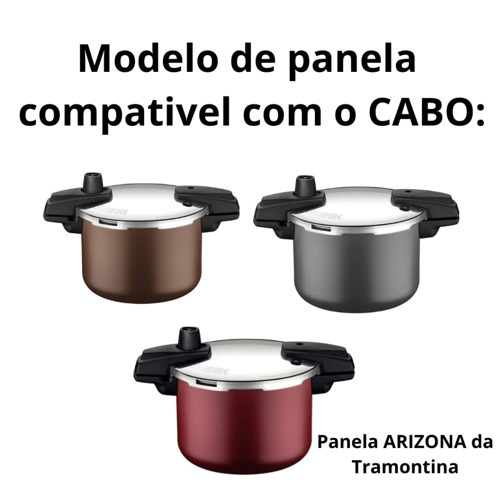 Alça Superior Direita Panela De Pressão Arizona Tramontina - Preto — imagem 2 de 2