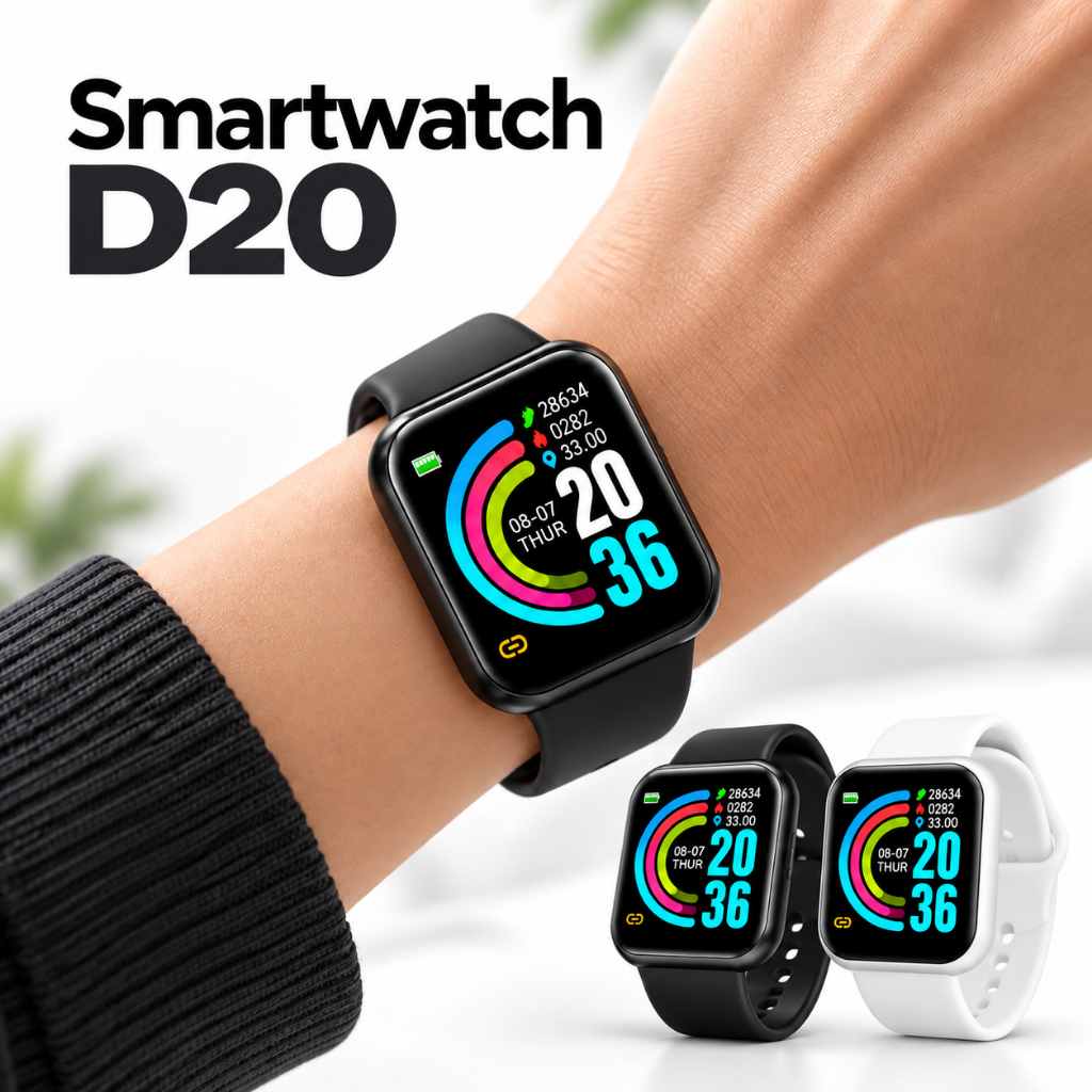 Smartwatch com Monitor Cardíaco Contador de Passos Pressão Arterial e Tela Touch Colorida