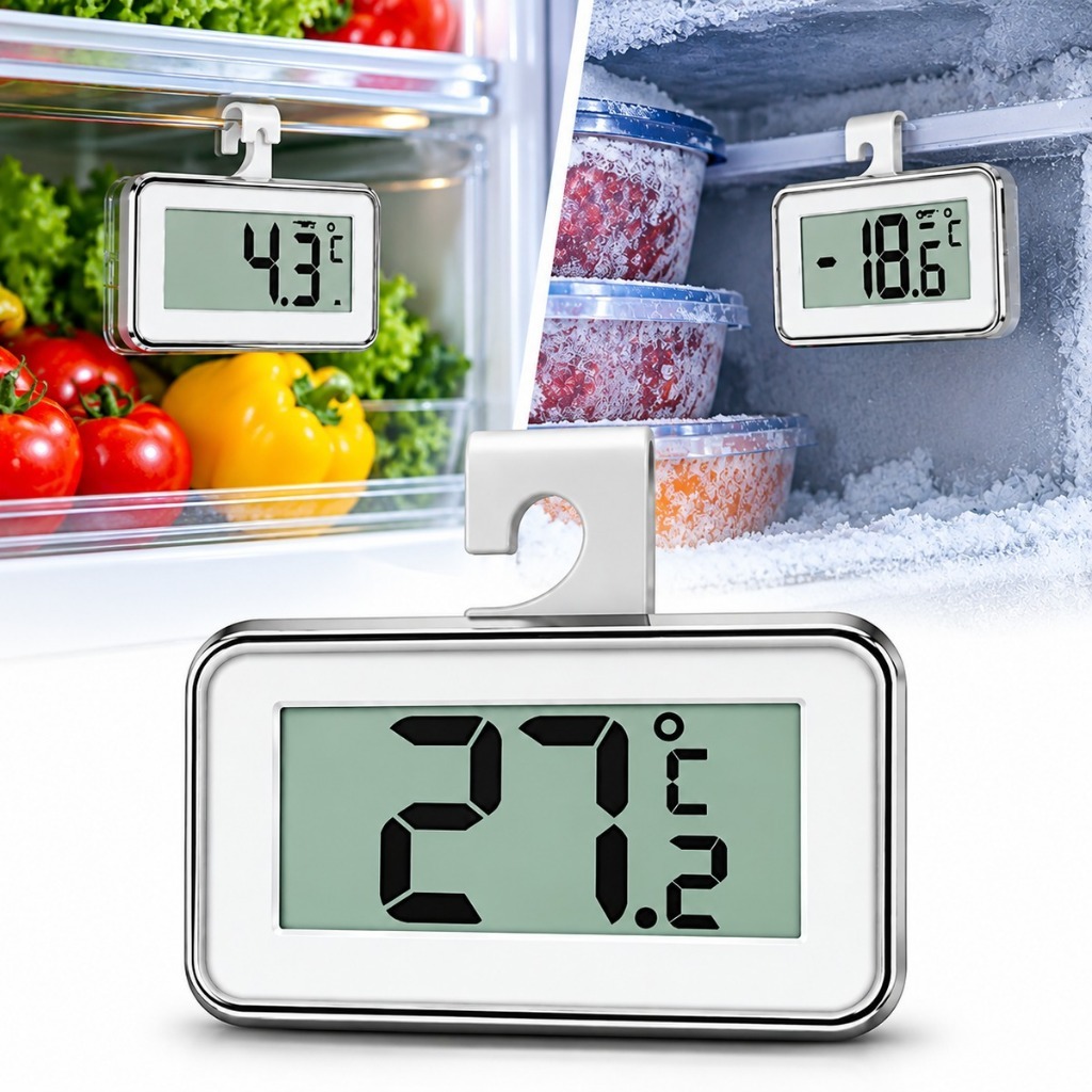 Medidor Termômetro Digital de Temperatura para Cozinha Geladeiras Freezer Cervejeira Adegas Aquários