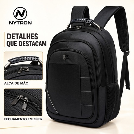 Mochila Masculina Reforçada Para Trabalho Executiva Faculdade Nytron Resistente