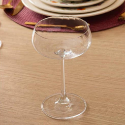 Taça para Martini Iduna Optic 300ml Cristal Ecológico Lyor para Drinks Coquetéis Bar Mesa Posta Elegante Sofisticada Lar
