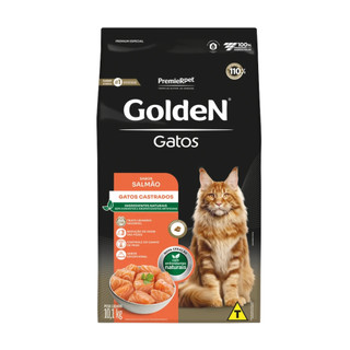 Ração Premier Golden para Gatos Adultos Castrados Salmão 10,1kg