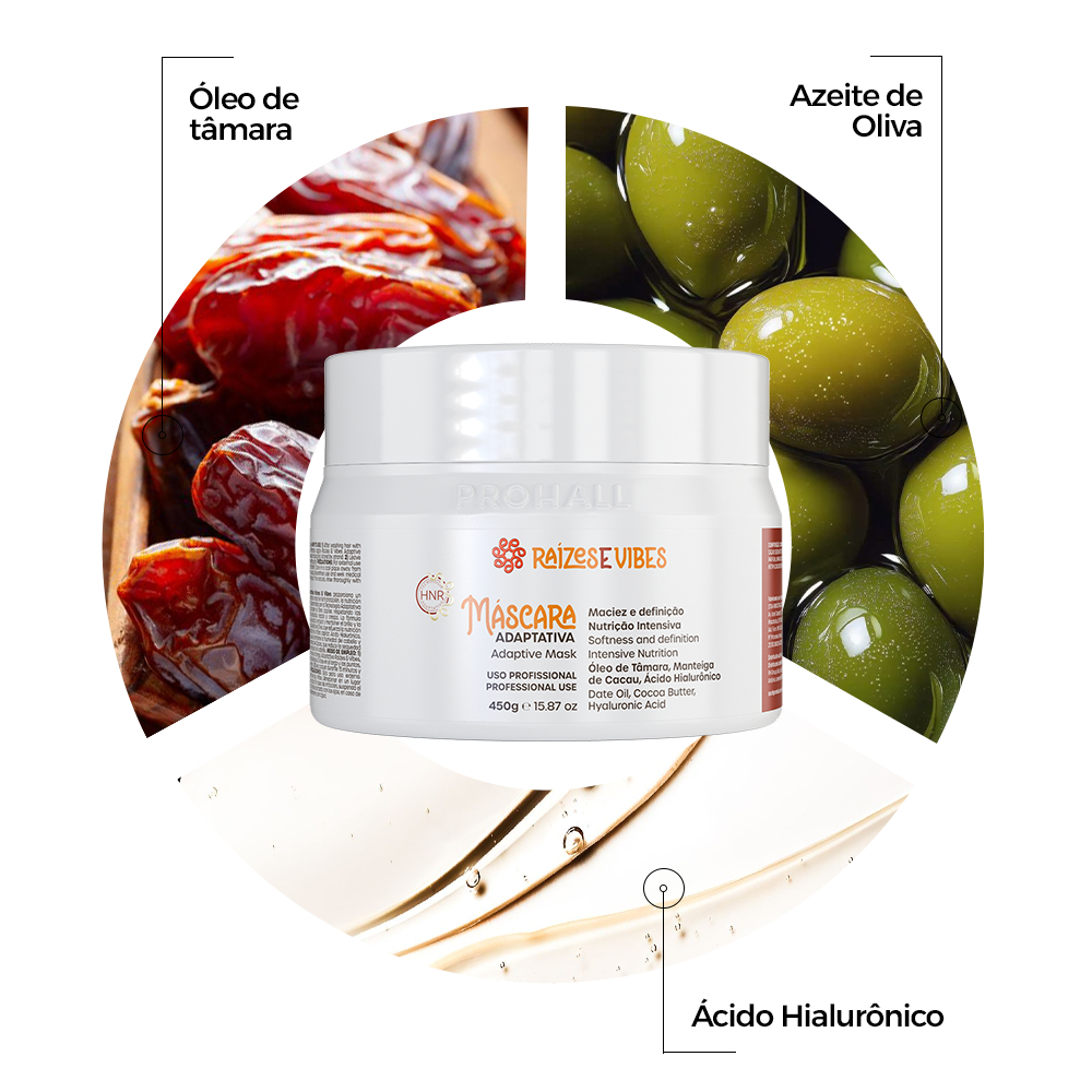 Máscara de Hidratação Adaptativa Para Cachos | Raízes & Vibes 450g · foto 2