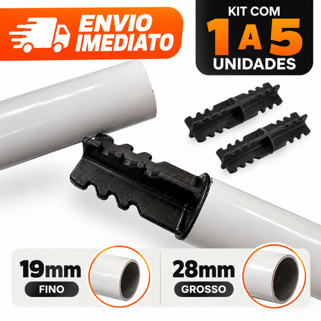 1 a 5 un Emenda Para Varão De Cortina 28mm ou 19mm Fino ou Grosso
