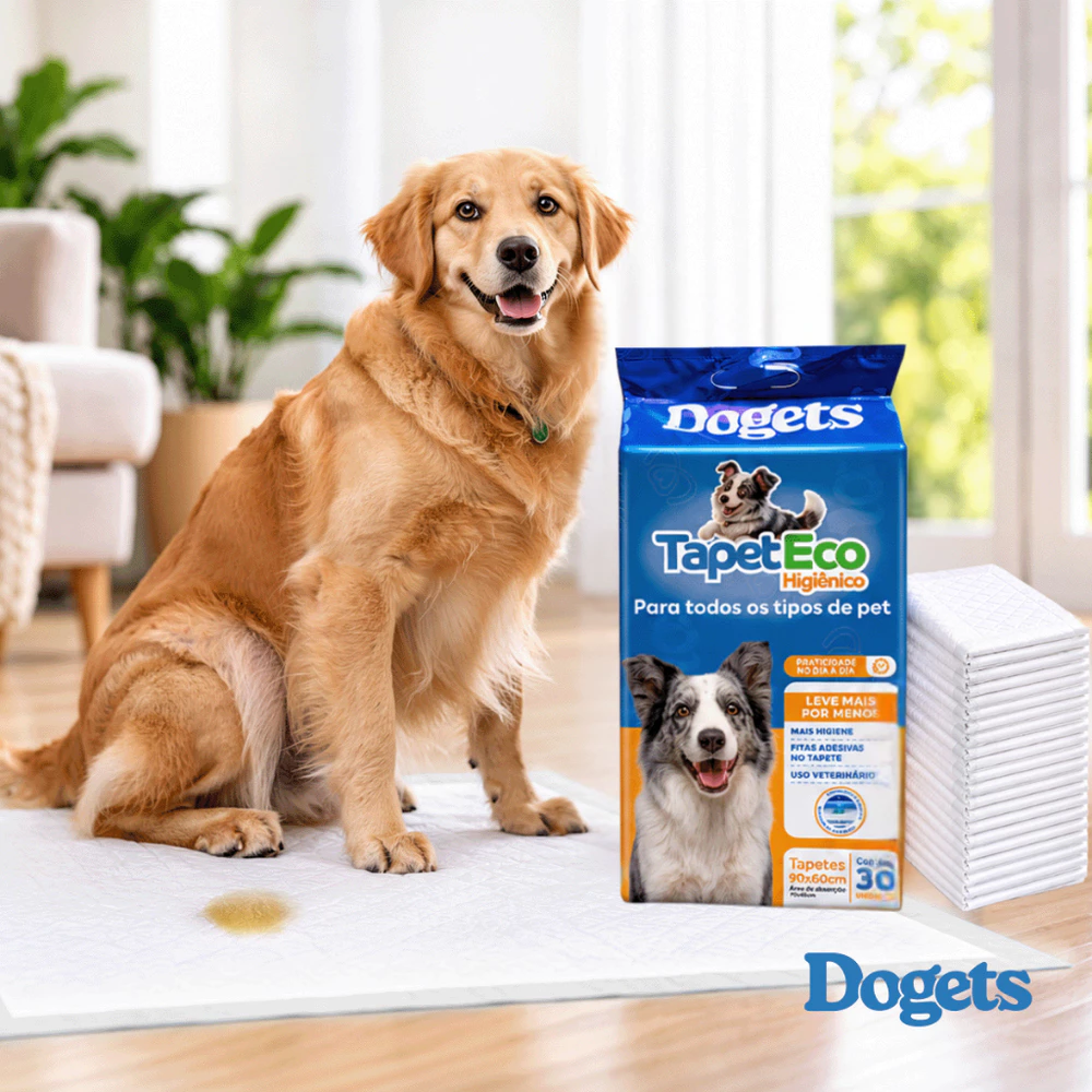 Tapete Higiênico Para Câes 90x60 Pet Alta Absorção Adesivo 30 Unidades TapetEco Envio Imediato