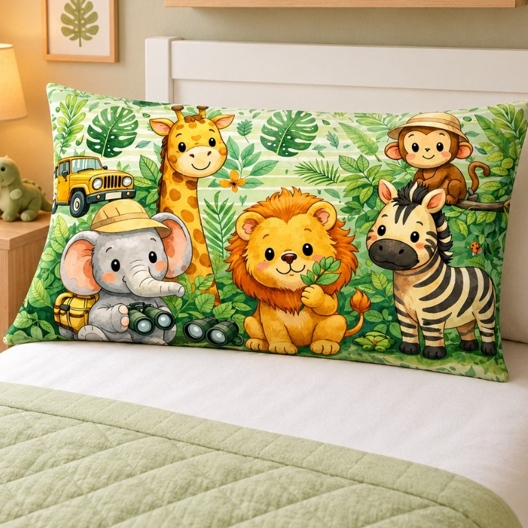 Fronha Infantil Com Zíper Avulsa Estampas Exclusivas Micropercal Promoção