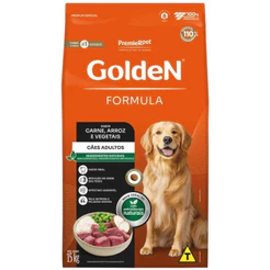 Ração Premier Golden Fórmula Cães Adultos Carne e Arroz 15kg