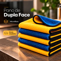 Pano 30X40 Dupla Face Automotiva Flanela Multiuso Super Absorvente Carro Moto Casa Não solta Fiapos