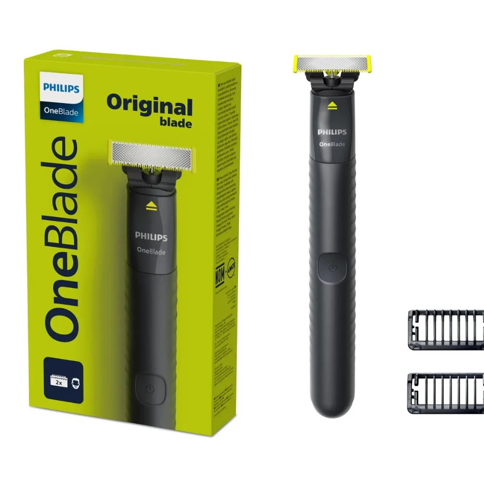 Barbeador e Aparador Elétrico Philips OneBlade 2 Pentes, Sem Fio e À Prova D'Água - QP1424/10