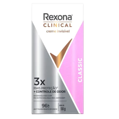 Desodorante Antitranspirante em Creme Rexona Clinical Classic 96h 58g