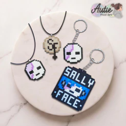 Colar chaveiro pingente máscara jogo Sally Face Mask