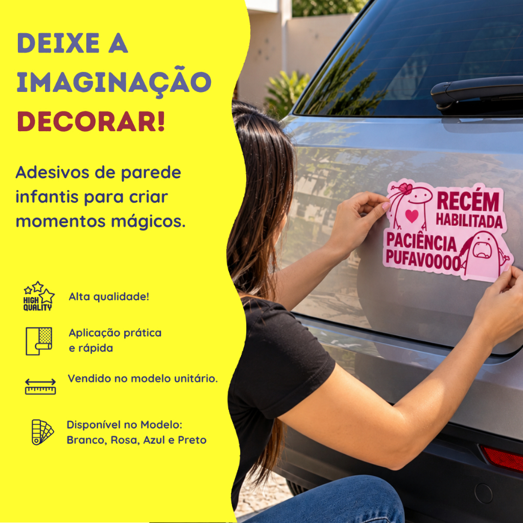Adesivo Divertido em Vinil para Carro Motorista Recém Habilitado Paciência Por Favor — imagem 2 de 2