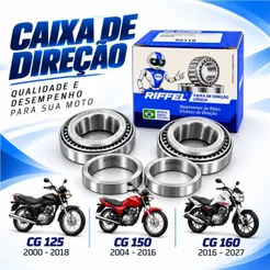 Caixa Direção Conica Cg 125 150 160 Titan Fan Cargo Sport Eco Deluxe 2000 A 2025 Original Riffel
