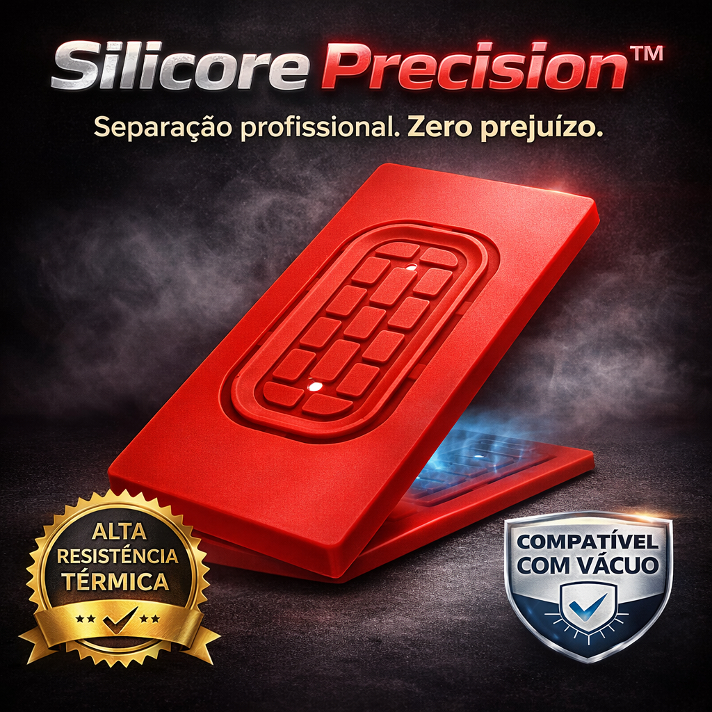 Manta Silicone Celular para Separação de LCD Profissional Antiderrapante Alta Temperatura Compatível com Vácuo 162x79mm