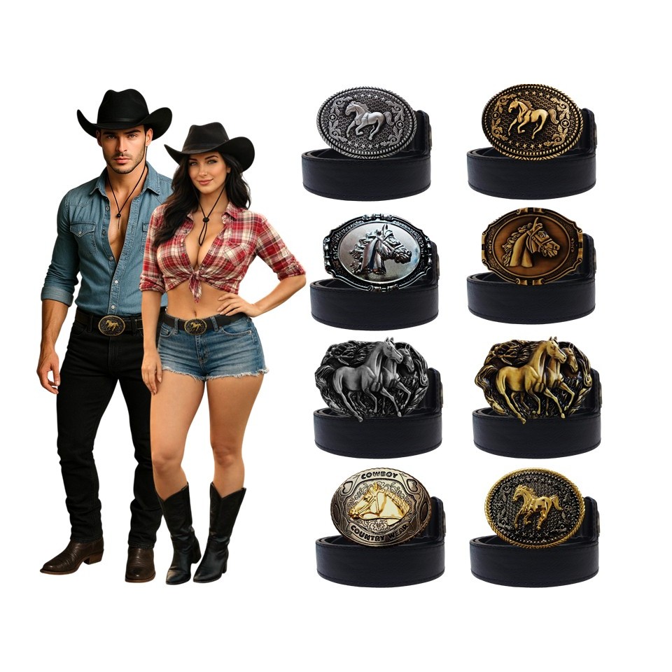 Cinto Masculino Cowboy Fivela Country Rodeio festa junina São João Unissex