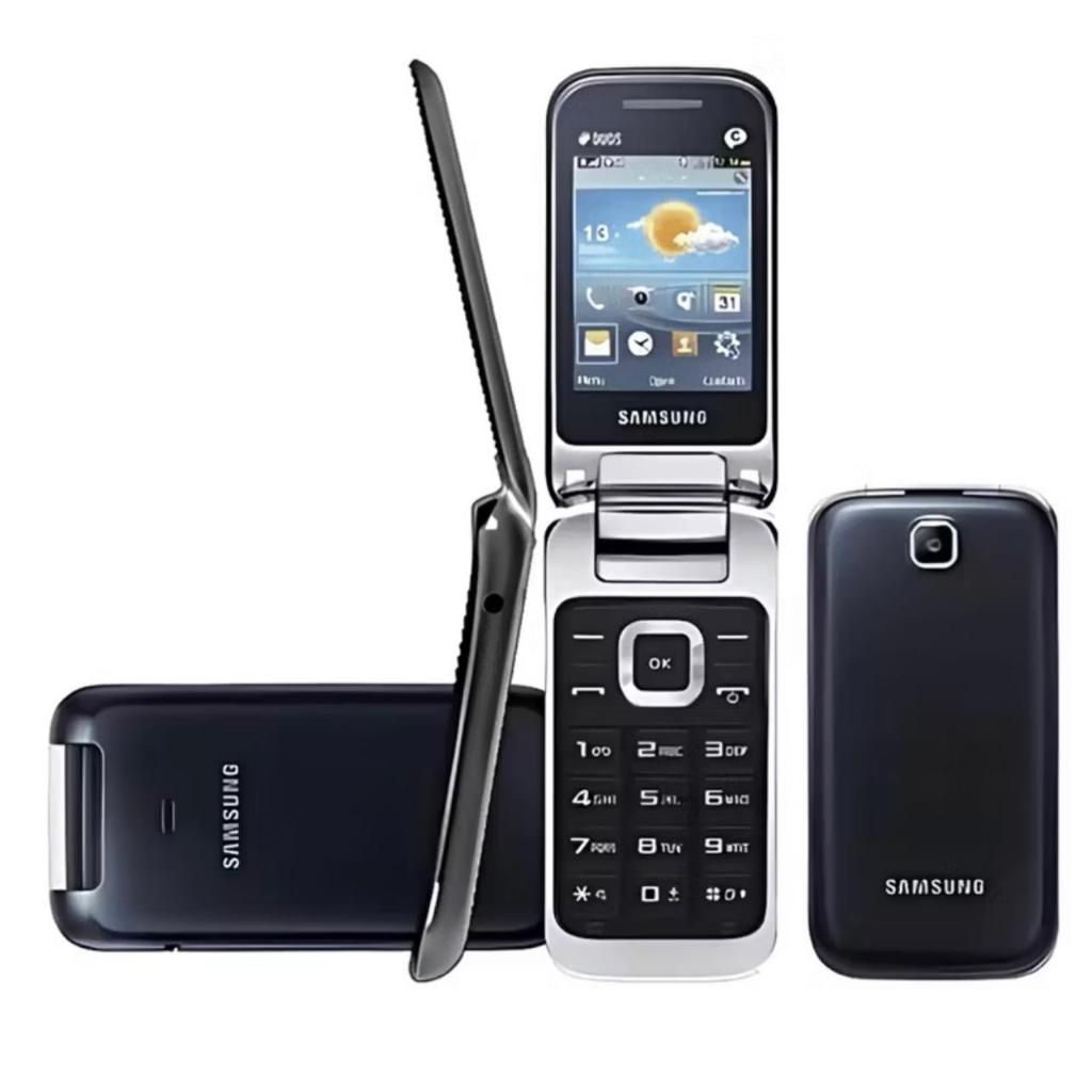 Celular Samsung GT C3592 - PRETO - 3G  Dual Chip câmera 2.0 Idoso Flip Idoso Acessibilidade (TECLAS GRANDES)