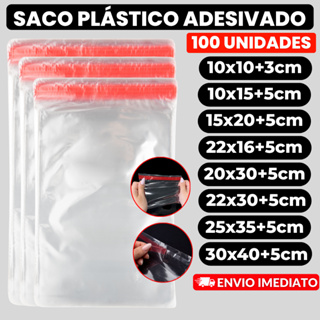 Embalagem Adesivada 100un Transparente Alta Qualidade Diversos Tamanhos Pp Uso Profissional em Oferta na Shopee