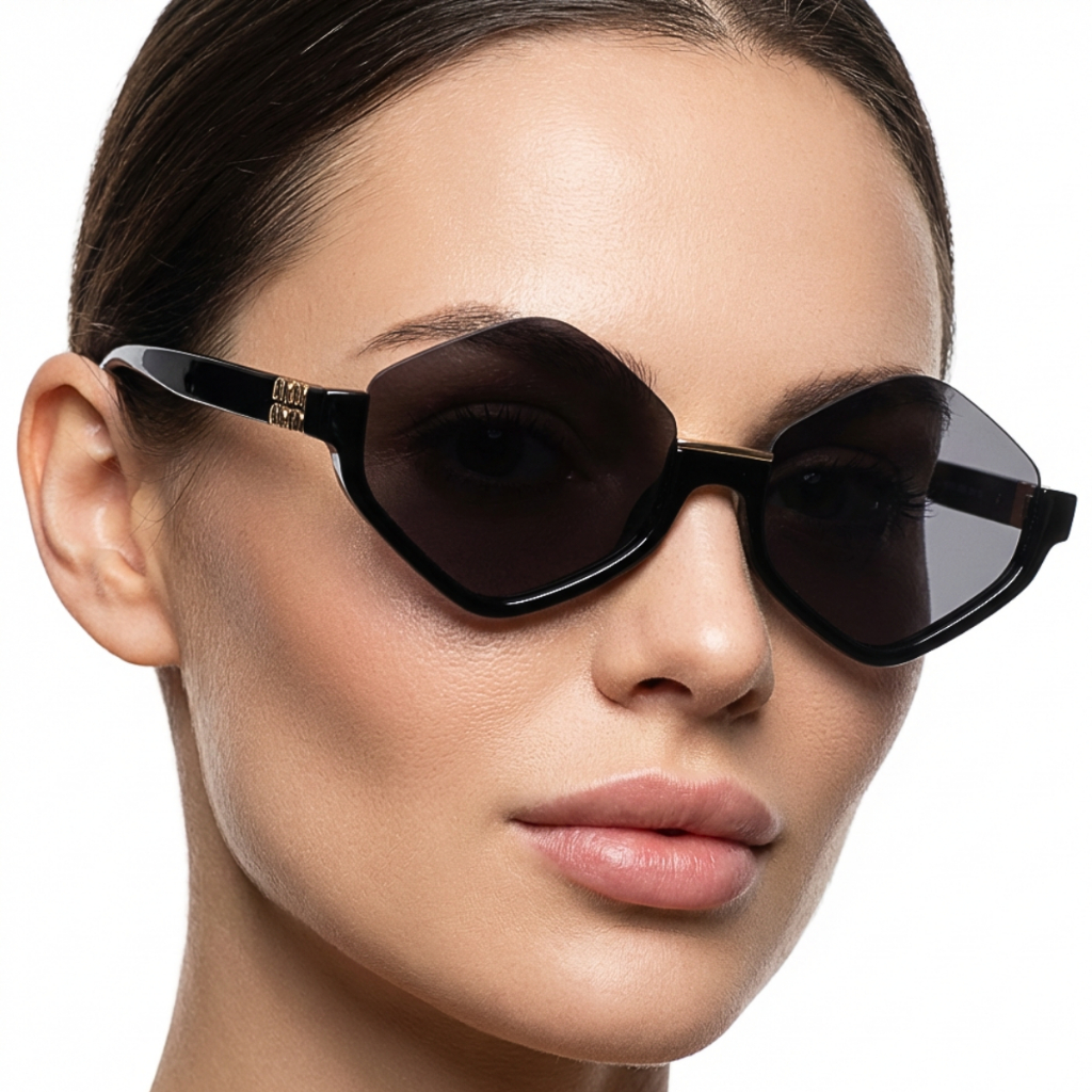 Kit 2 Peças Óculos de Sol Premium Blogueira Fashion Retrô Geométrico Feminino UV400 em Oferta na Shopee