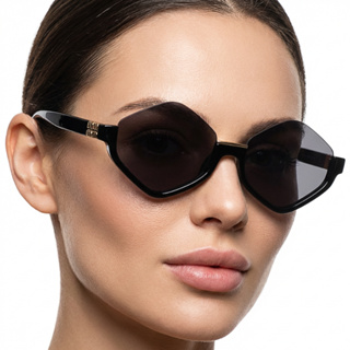 Kit 2 Peças Óculos de Sol Premium Blogueira Fashion Retrô Geométrico Feminino UV400 em Oferta na Shopee