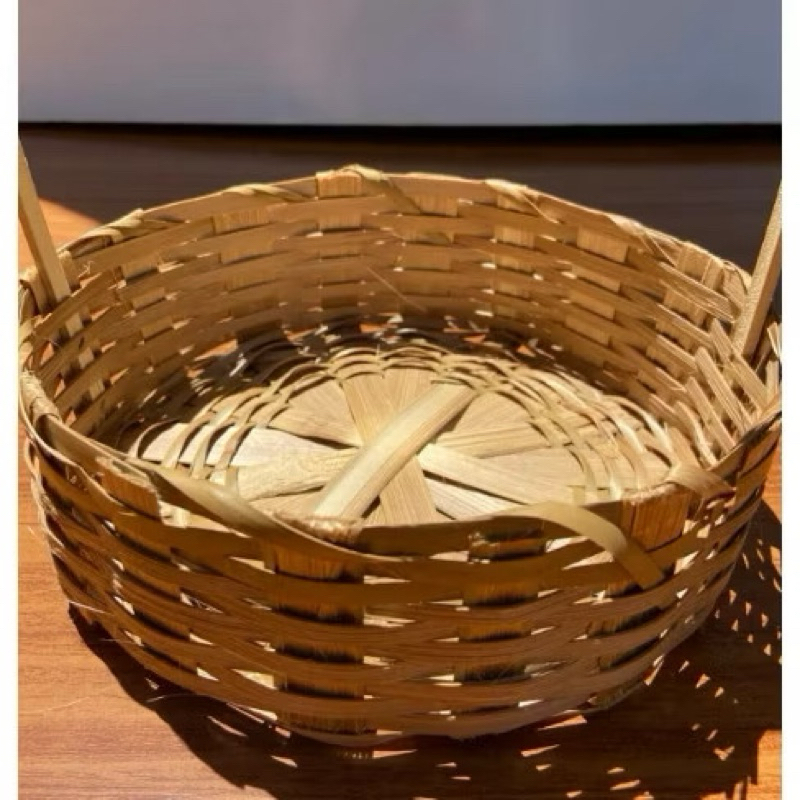 CESTA DE BAMBU | TAM.: 22X14X7CM | REDONDA | ARTESANAL PARA LEMBRANCINHAS E PRESENTES | ANIVERSÁRIOS | SURPRESAS | CESTI