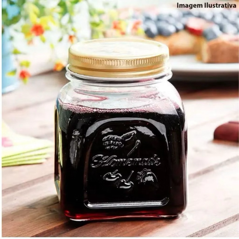 POTE DE VIDRO COM TAMPA DE METAL | 1 LITRO | PORTA CONDIMENTOS, DOCES, TEMPEROS, LEMBRANCINHAS, CHOCOLATES | ARMAZENAMEN