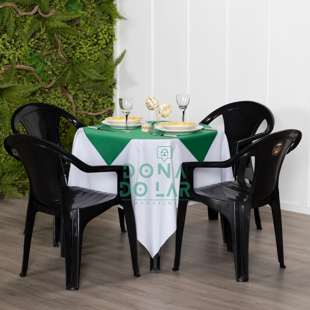 Kit 05 Toalhas de Mesa Cobre Mancha 75 x 75 em Oxford Para Buffet Festa Restaurante Mesa Posta