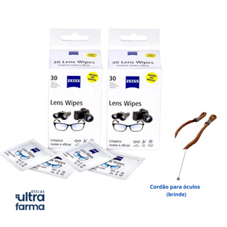 60 Unidades de Lenço Zeiss original + Cordão para óculos em Oferta na Shopee