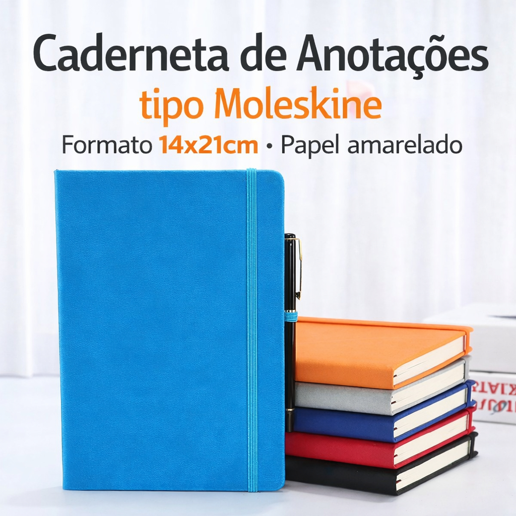 Caderneta 21x14cm SKETCHBOOK de Anotações tipo Moleskine GRANDE Emborrachado-Entrega Rápida em Oferta na Shopee
