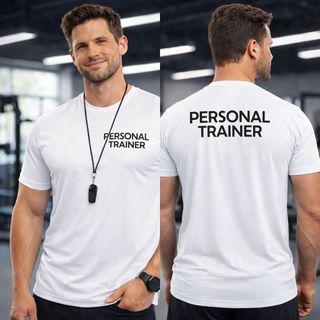 Kit 2 Camisetas  unissex dry Fit 100% Poliamida Personal Trainer varias cores proteção uv secagem rápida