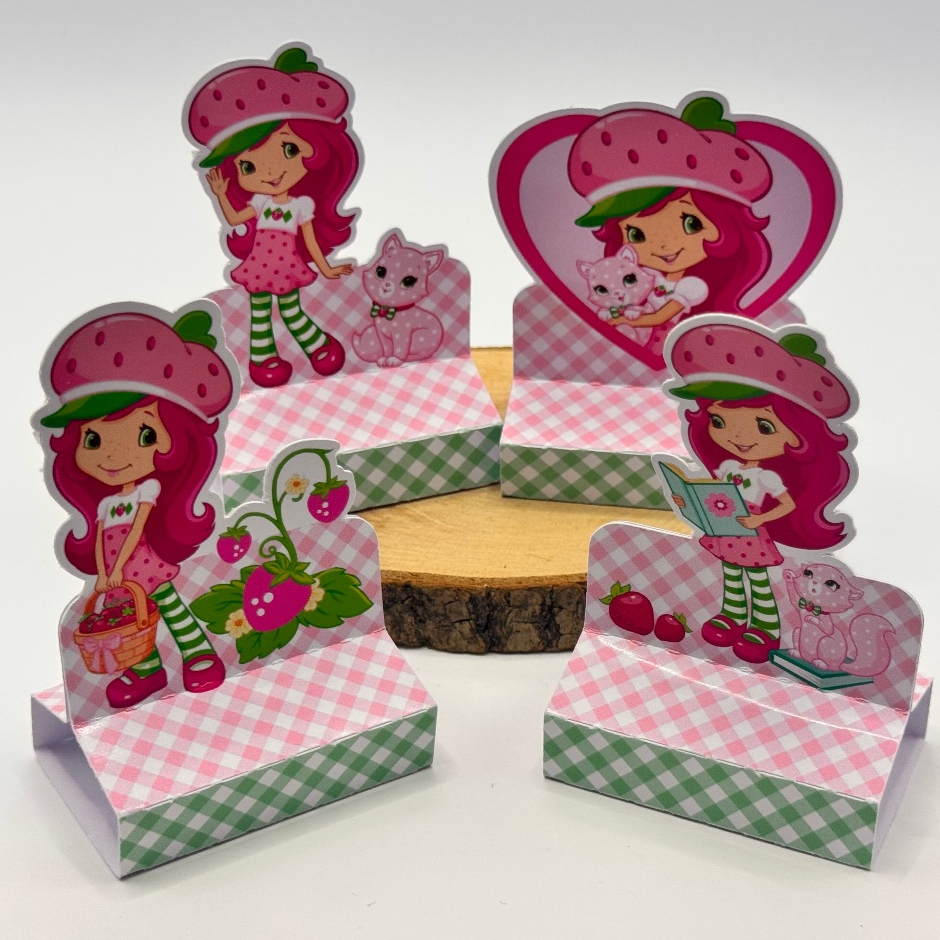 20 porta bis SEM NOME de PRONTA ENTREGA lembrancinha de aniversário porta doces tema Moranguinho adolescente M