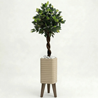 Planta Artificial Completa Com Vaso Tripé Decoração Sala Enfeite Casa Quarto Escritório em Oferta na Shopee