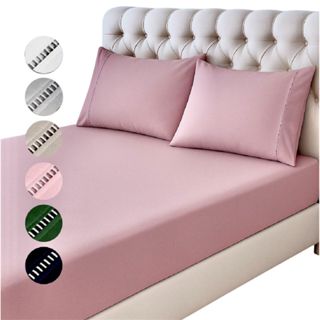 Lencol De Cama Solteiro Casal Queen Fronha 400 Fios Micropercal Flex Toque Macio Ponto Palito em Oferta na Shopee