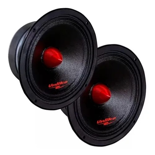 Par Falante Médio Grave 6 Polegadas Unlike Unf66 Preto 200w Rms 4 Ohms Som Automotivo Preto