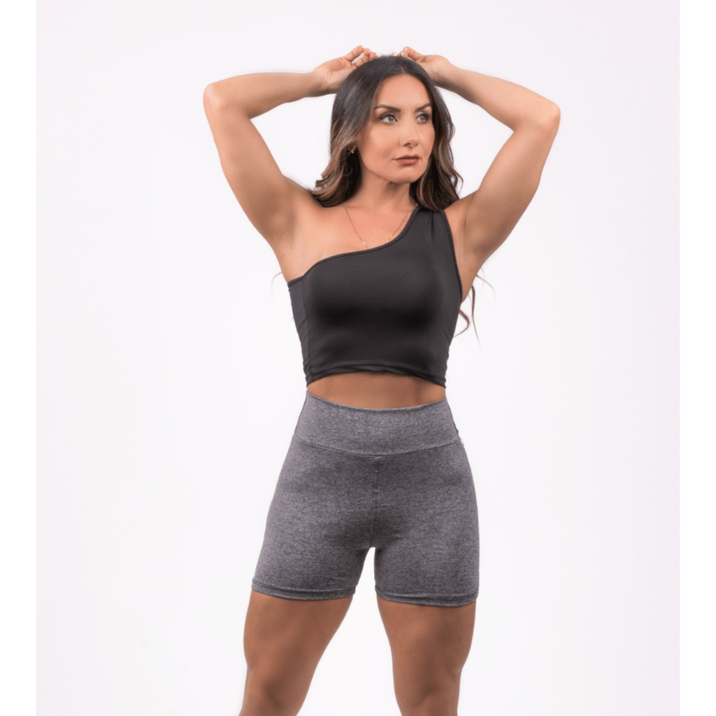 Shorts Suplex Legging Academia Cós Alto Não fica Transparente
