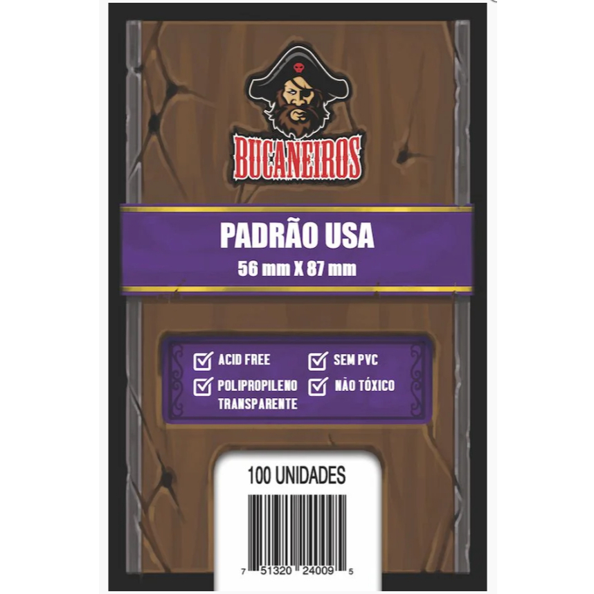 Sleeves Padrão USA (56 x 87) - Bucaneiros - 100 unidades
