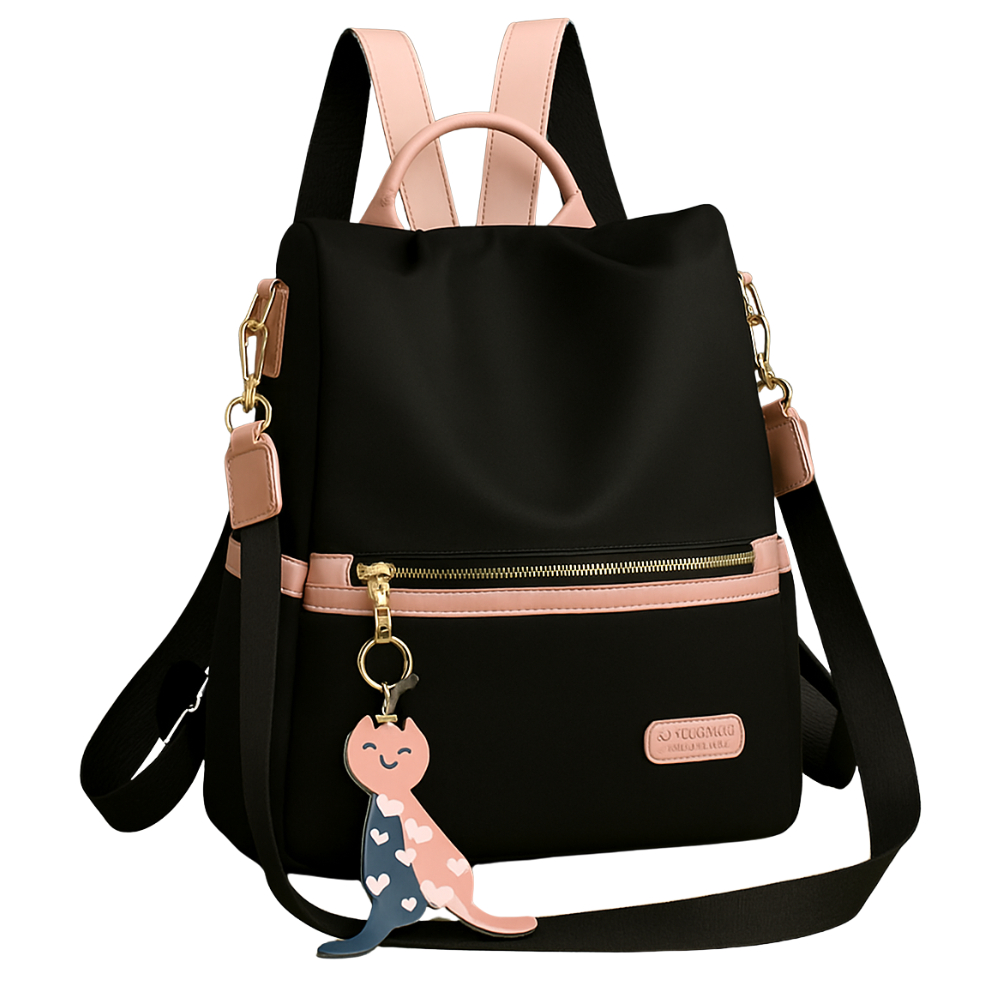 Bolsa Mochila Feminina Grande Antifurto Impermeável Reforçada Com Alça Costas e Transversal Escola Trabalho Passeio em Oferta na Shopee