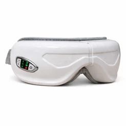 Massageador Elétrico para os Olhos Vibração AirBag Aquecimento Bluetooth Recarregável Branco G94