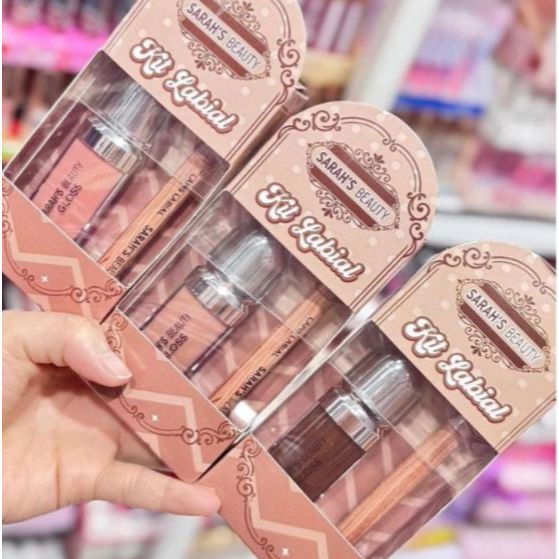 ✨💄 Lip Combo Marrom Sarah’s Beauty – Kit Gloss + Lápis de Boca 🤎💖