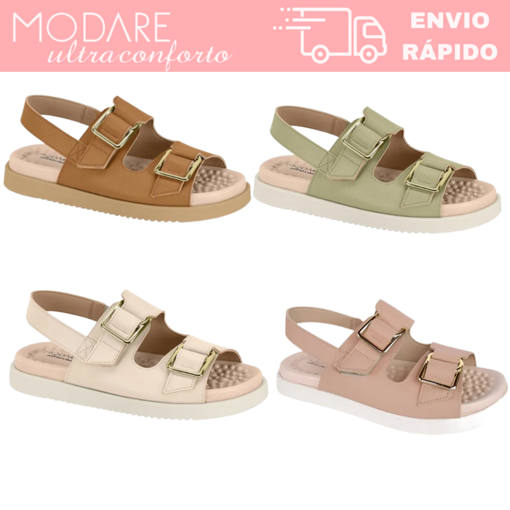 Sandália Modare Feminina Plataforma Com Fivela Tendência Papete Buckle 7178.121