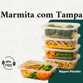 Pote Marmita 350mL 500mL 750mL 1000mL Freezer Microondas Fitness Comida Congelada Organizador em Oferta na Shopee