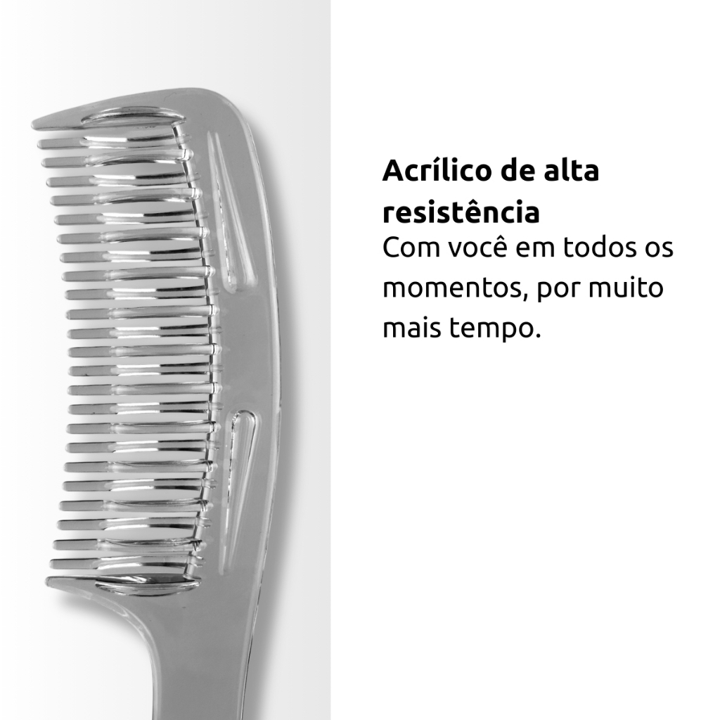 Pente De Cabelo Diamond Marco Boni Acrílico Dentes Trançados Transparente · foto 2