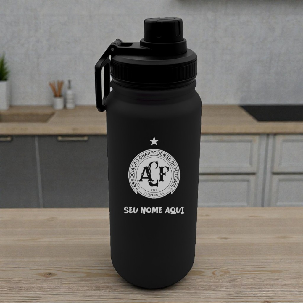 Garrafa Térmica Personalizada 800ml Chapecoense Futebol + Nome