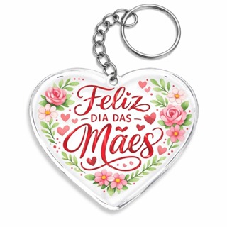 30 á 100 Chaveiros Dia das Mães Acrílico Transparente Loja Lembrancinha Presente Empresa Mimo Filho em Oferta na Shopee