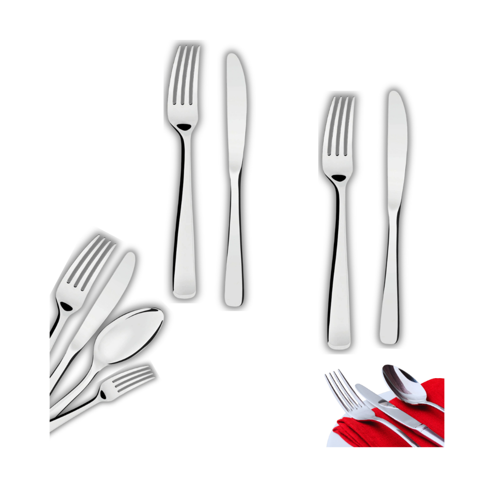 Conjunto 400/200 Unidades -Talheres Inox 200 Garfos, 200 Facas Premium,  na sua cozinha, e nas refeições