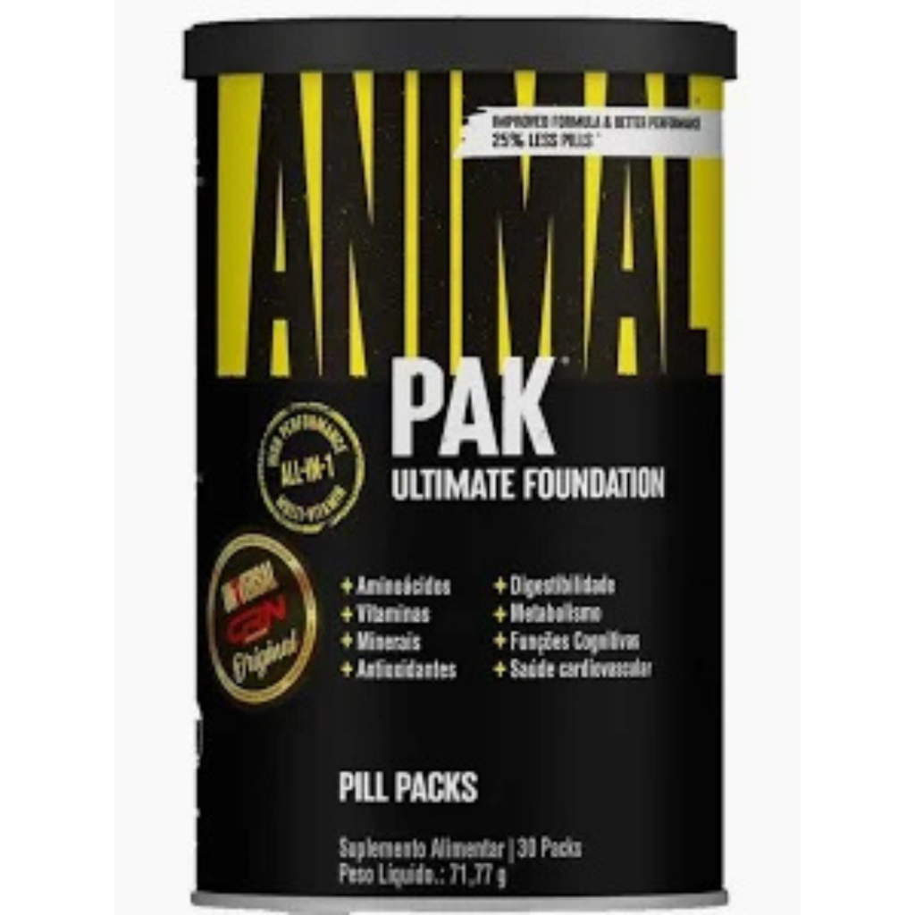 Suplemento em Cápsula Animal Pak 30 sachês (Packs) - Universal Nutrition Original