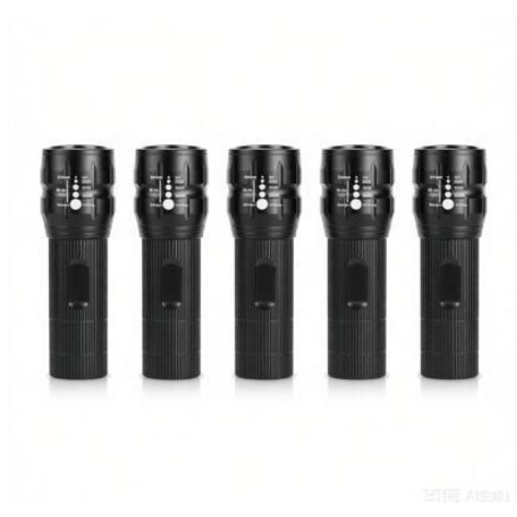 kit 5 mini Lanterna Tática 3-Modos Cree Led Mini Zoom Até 2000x Carro Farol Bike Camping Pesca
