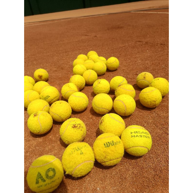 kit 10 bolas de tenis usadas originais bolinha de tenis