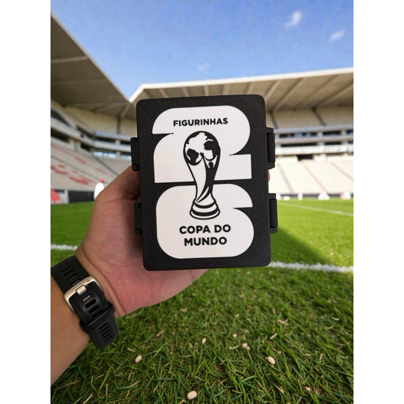Porta Figurinhas Estojo Organizador Copa do Mundo Futebol Coleção 2026 Caixa Premium