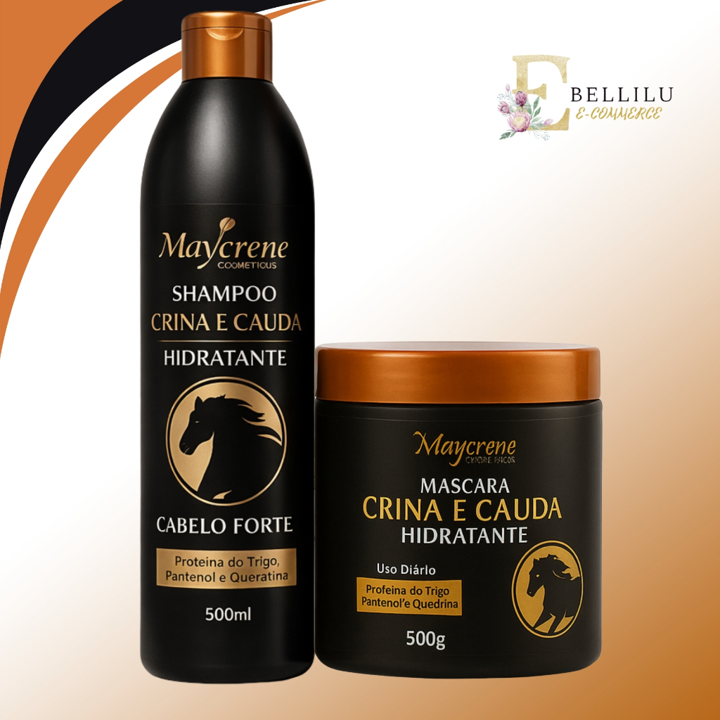 Kit Crina E Cauda Maycrene Crescimento Capilar (shampoo, E Máscara) em Oferta na Shopee