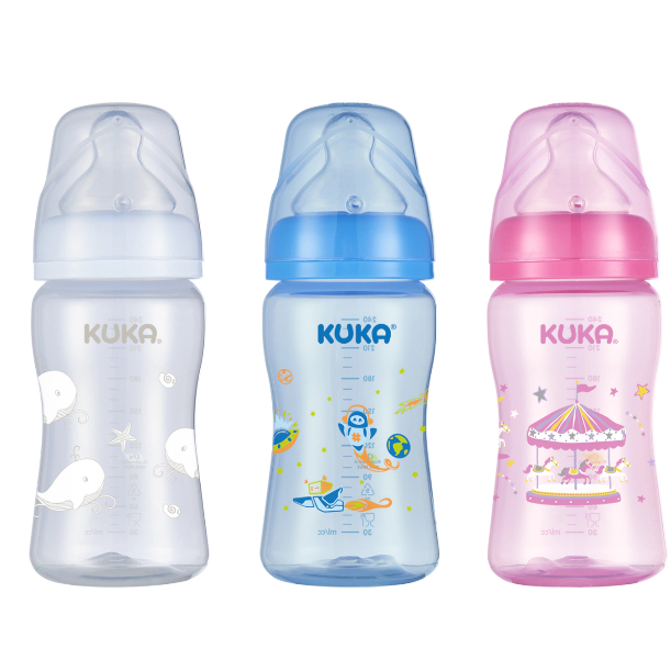 Mamadeira Kuka Essential 240ml – Bico Big Anatômico Nº2 (Furo M)